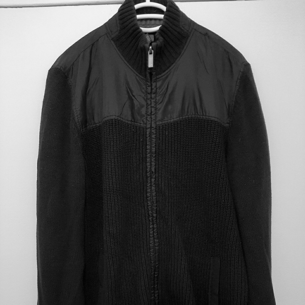 Kenneth Cole Reaction Black Large Sweater Jacket
